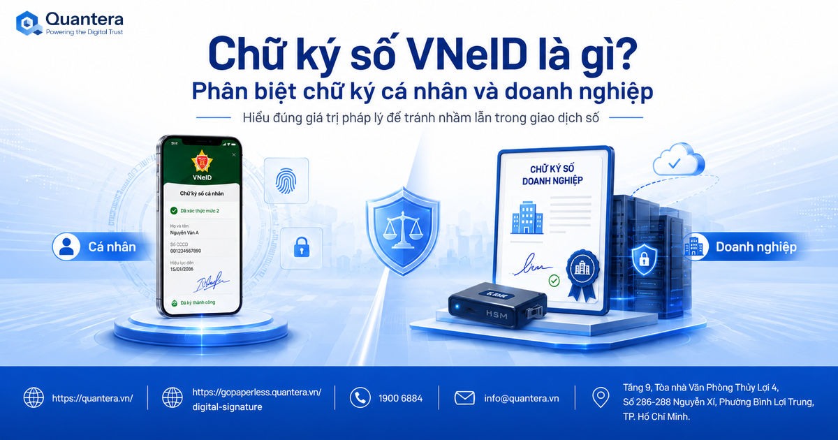 Chữ ký số VNeID là gì? Phân biệt chữ ký cá nhân và doanh nghiệp