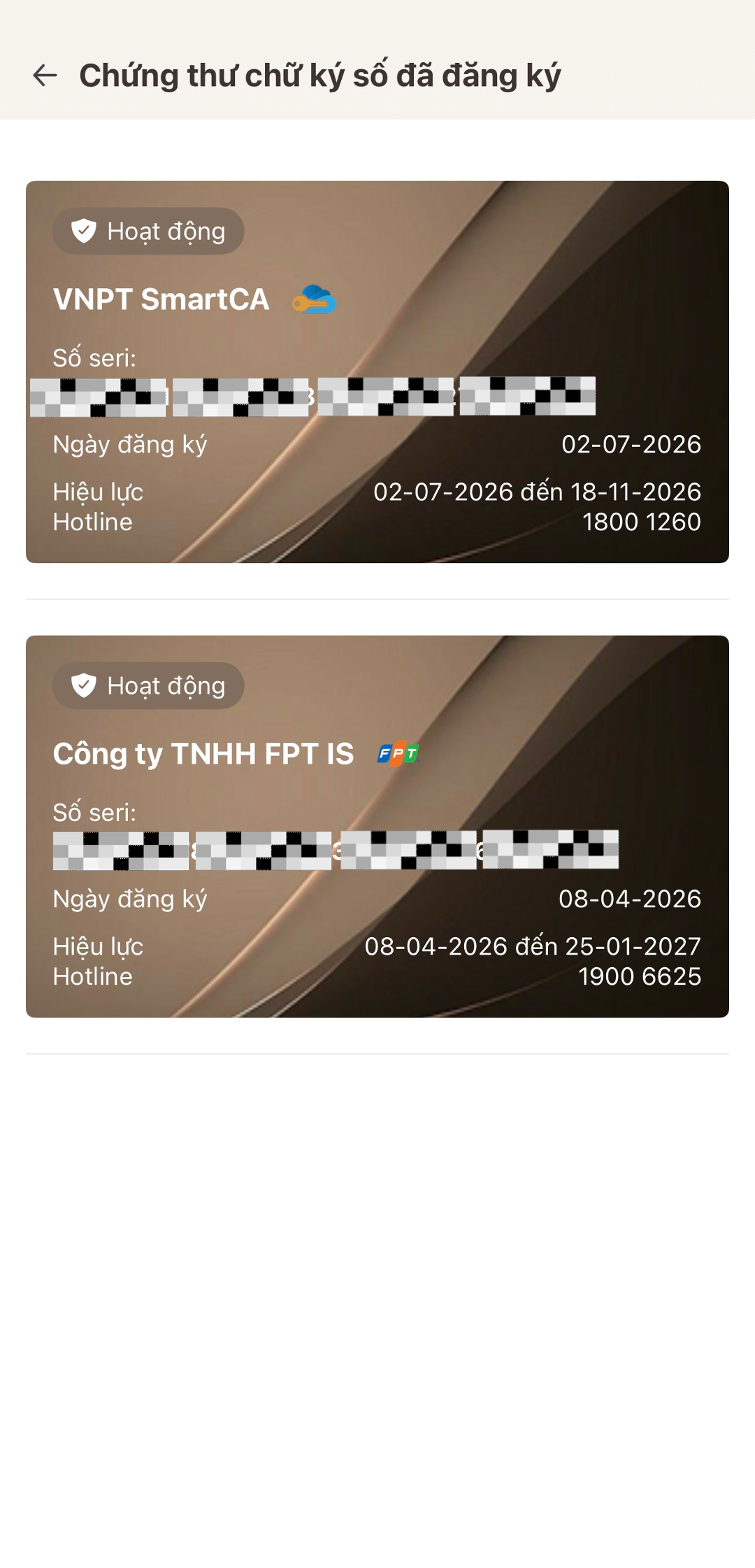 Step 6: Successfully activate the digital signature on VNeID, ready for electronic transactions