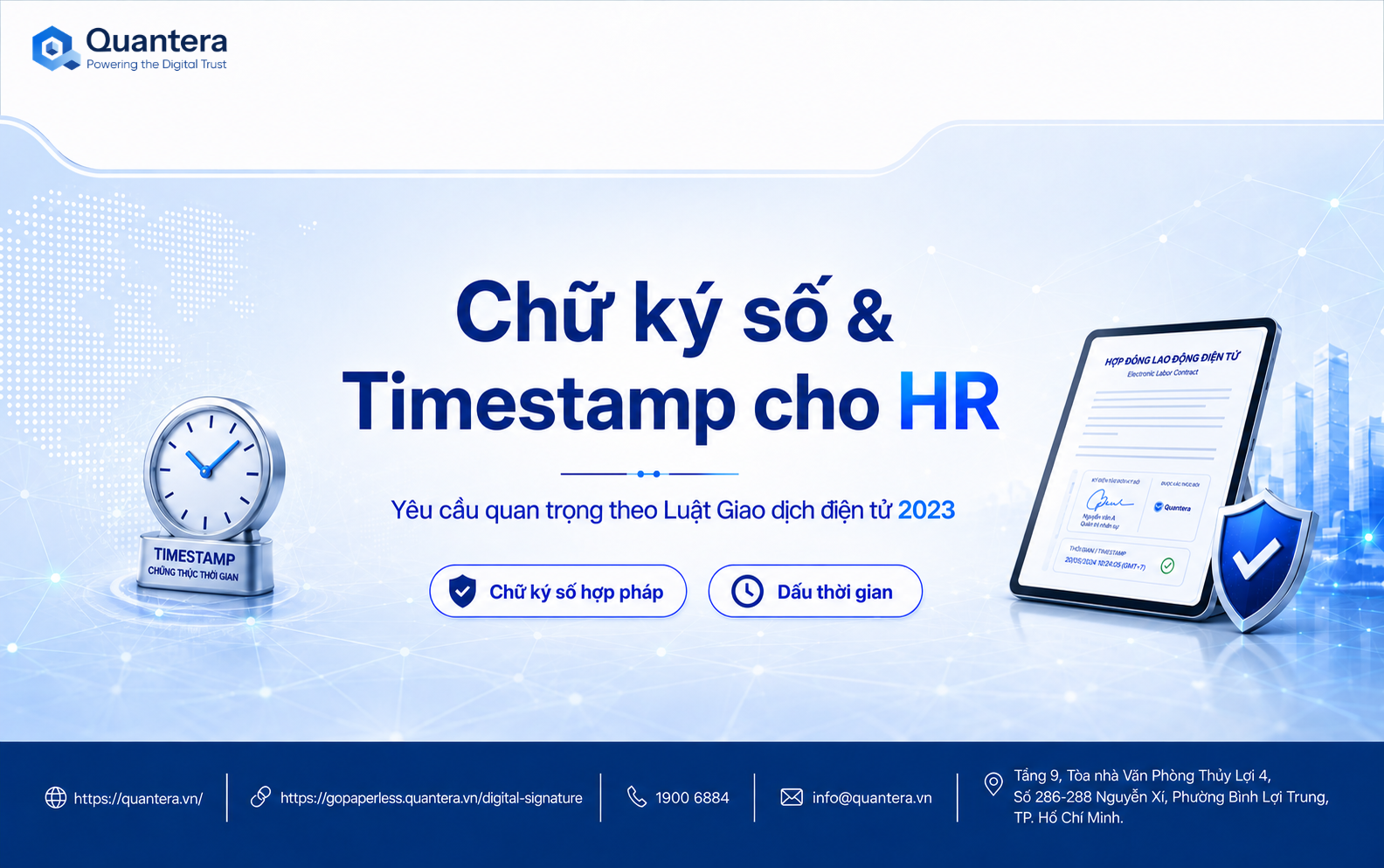 Ứng dụng chữ ký số trong quản trị nhân sự và dịch vụ timestamp