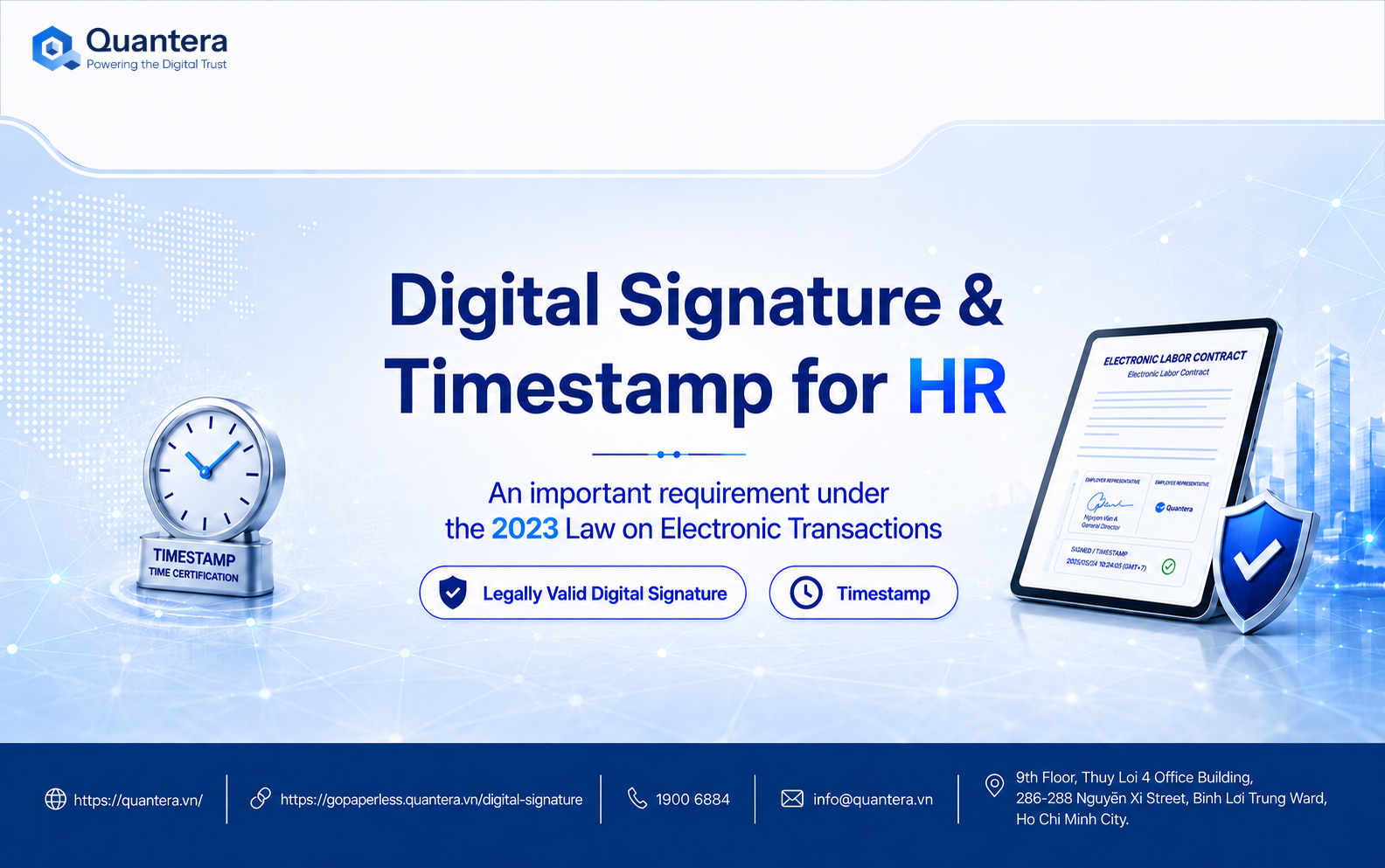 Application of digital signatures in human resource management and timestamp services