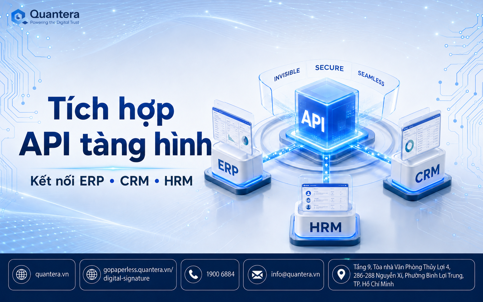 Ứng dụng Universal Gateway: Tích hợp tàng hình qua API mở trực tiếp vào hệ thống ERP, CRM và HRM sẵn có của doanh nghiệp