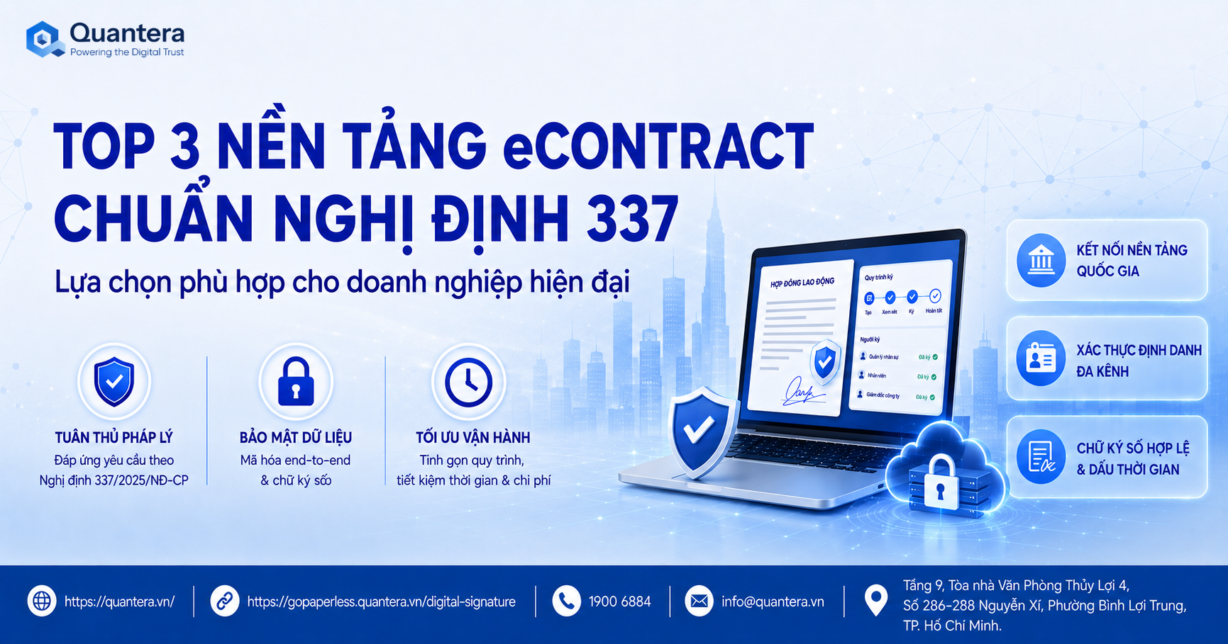 Top 3 nền tảng eContract chuẩn Nghị định 337 cho doanh nghiệp