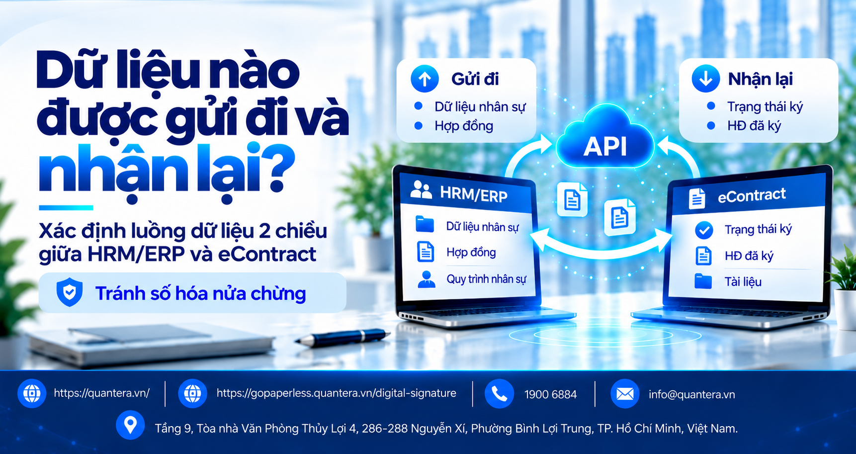 Dữ liệu được gửi và nhận giữa HRM và eContract