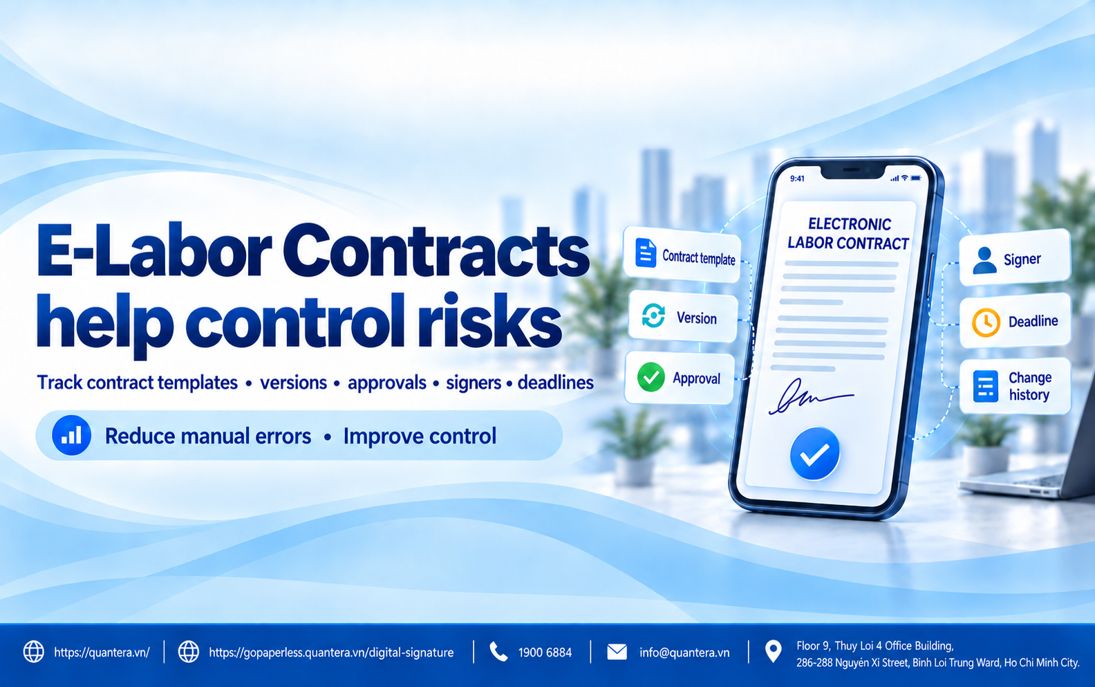 Electronic employment contract lifecycle management