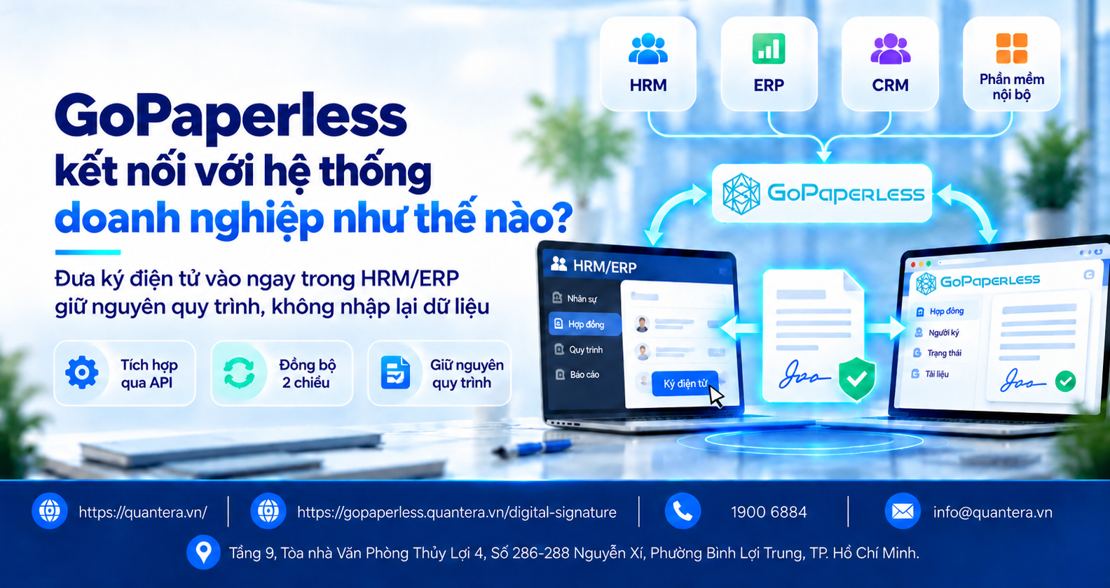 GoPaperless kết nối với HRM ERP của doanh nghiệp