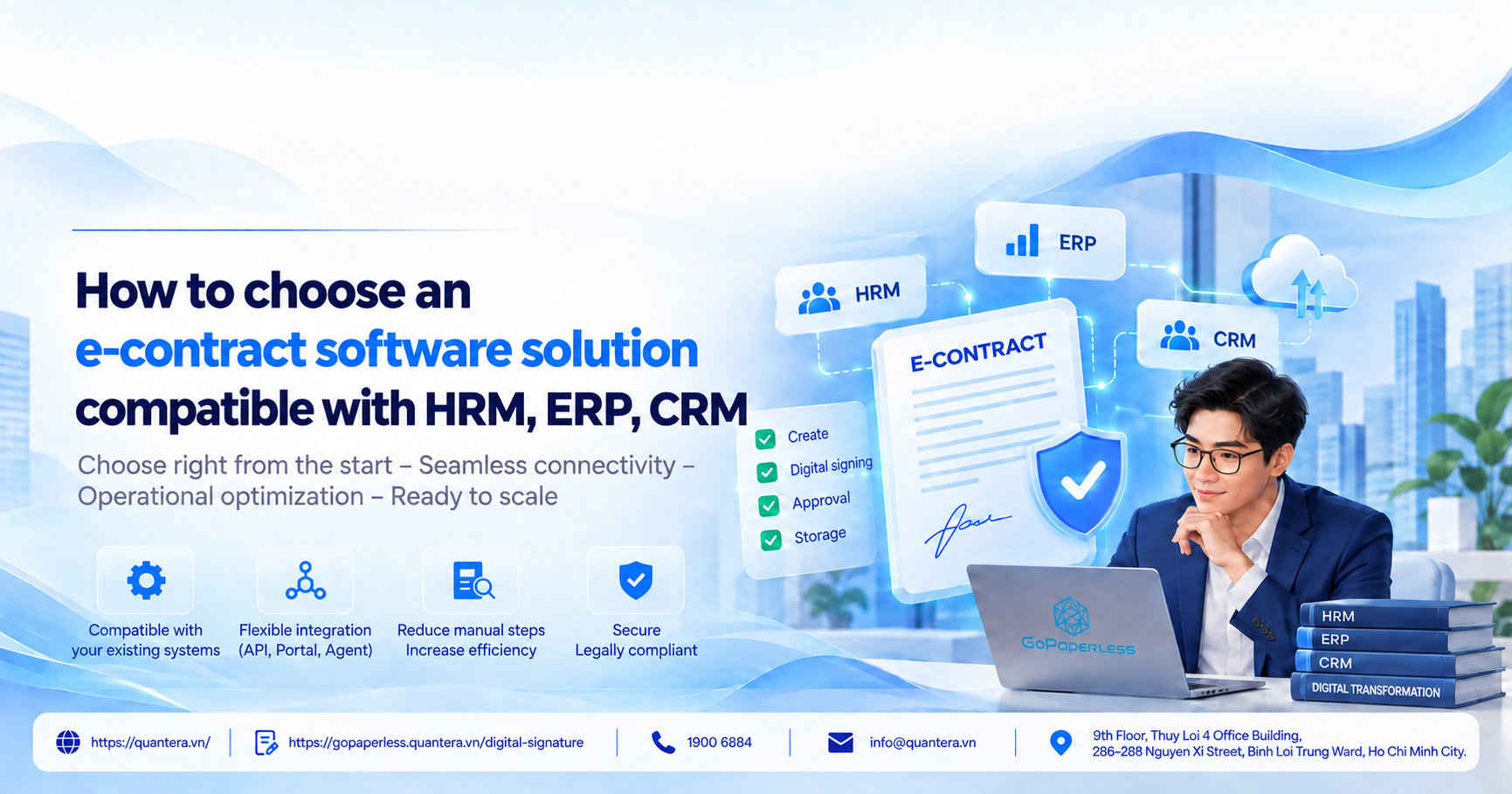 How to Choose Electronic Contract Software Suitable for HRM, ERP, CRM