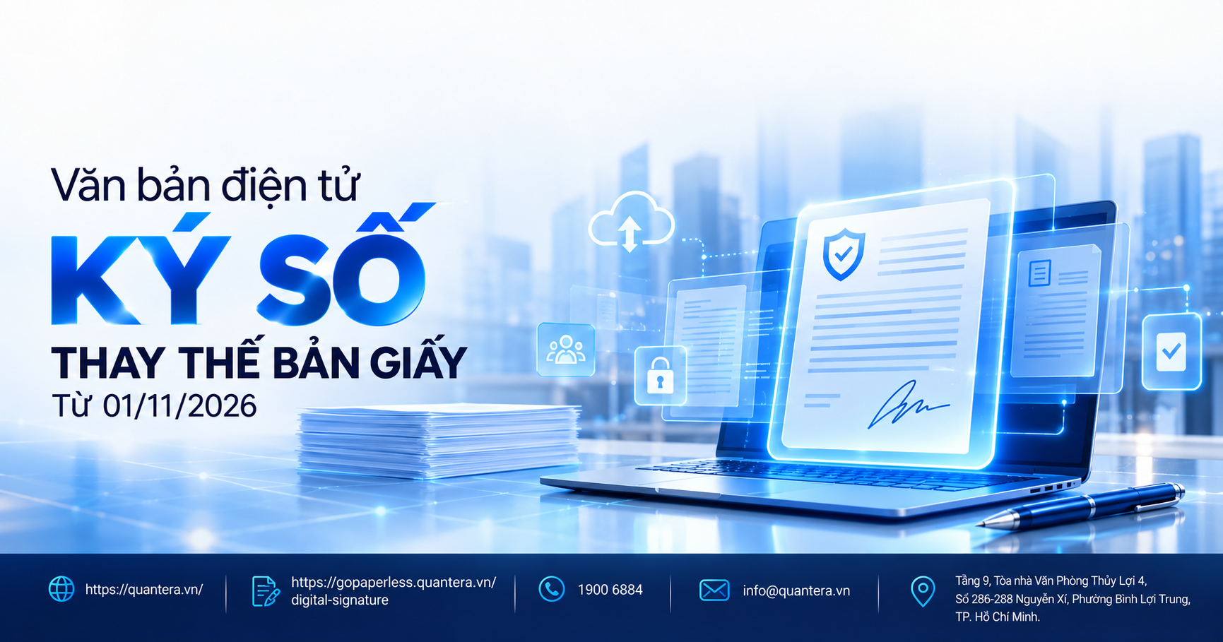 Từ 01/11/2026: Văn bản điện tử ký số thay bản giấy trên Trục liên thông văn bản quốc gia