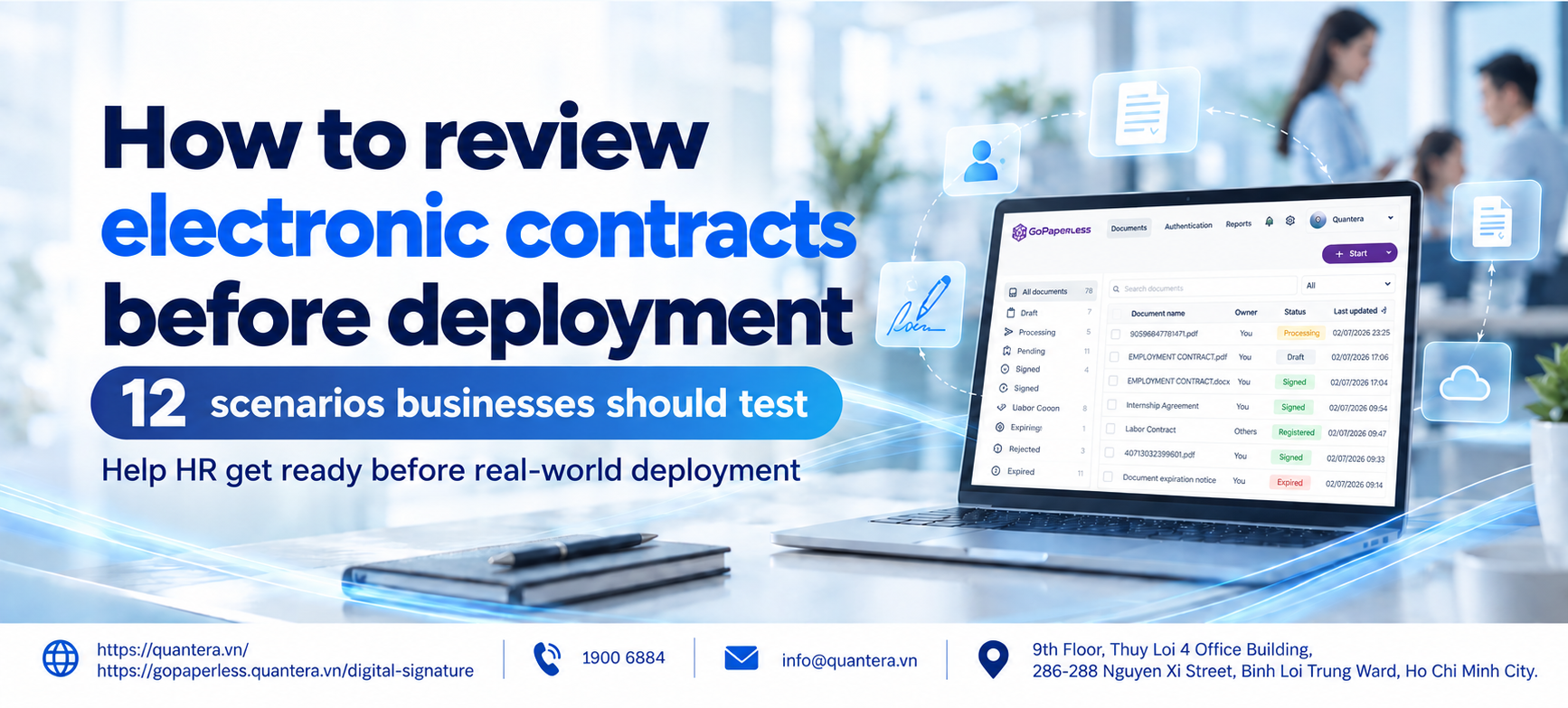 How to review electronic contracts before deployment